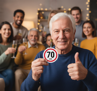 Bierdeckel Einladung zum Geburtstag: Zone 70 - Individuelle Einladung