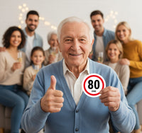 Bierdeckel Einladung zum 80. Geburtstag: Zone 80 - Individuelle Einladung