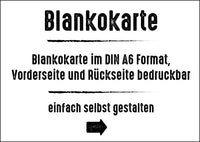 Blankokarte DIN A6 - Querformat weiß