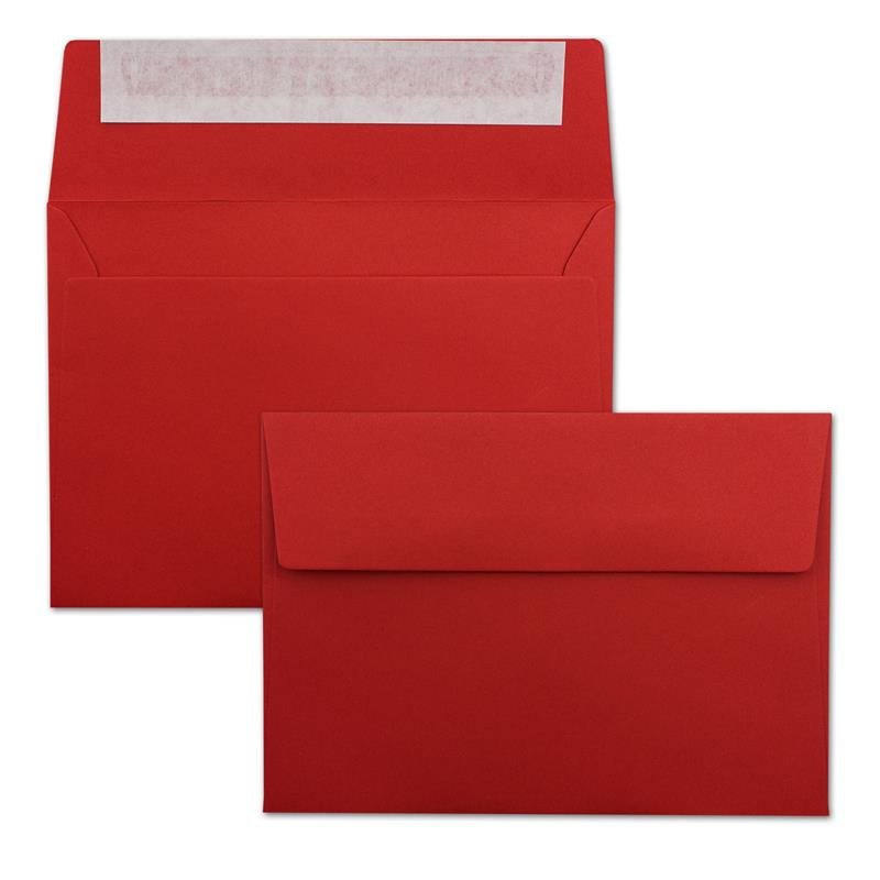 Briefumschläge DIN C6 - Rot - Individuelle Einladung