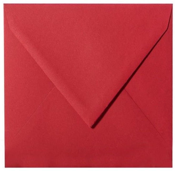 Briefumschläge Quadratisch - Rot - Individuelle Einladung
