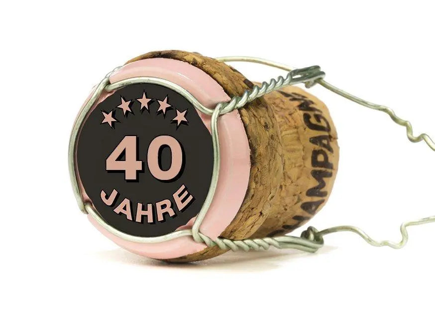 Einladung zum 40. Geburtstag: Bild von Champagner Korken