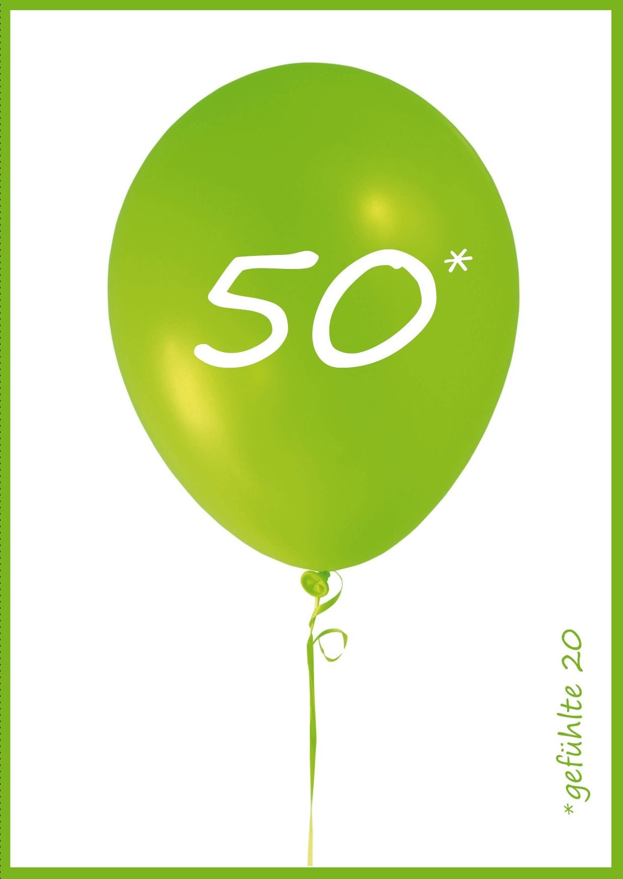 Einladung zum 50. Geburtstag: Ballon Individuelle Einladung
