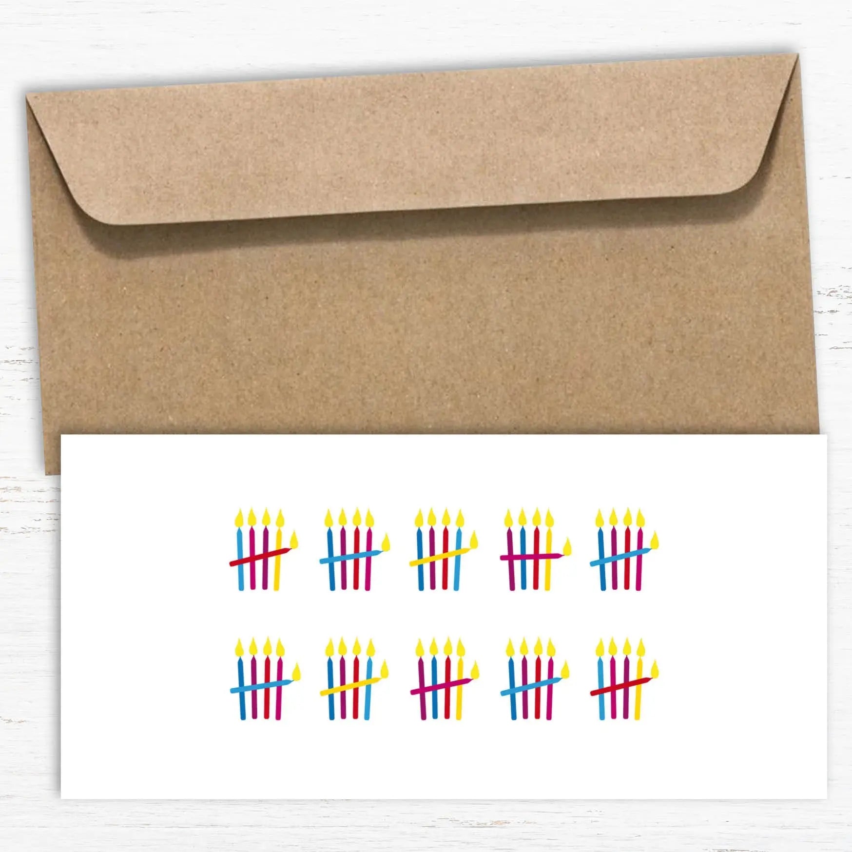 Einladung zum 50. Geburtstag: Kerzen Strichliste Individuelle Einladung