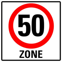 Einladung zum 50. Geburtstag: Verkehrsschild 50 Zone Individuelle Einladung