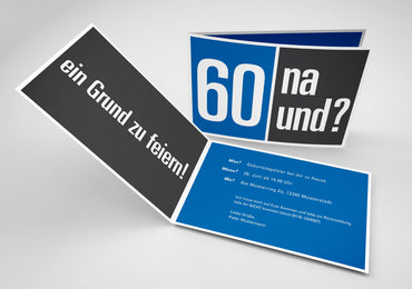 Einladung zum 60. Geburtstag: 60 na und?