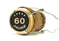 Einladung zum 60. Geburtstag: Bild von Champagner Korken Individuelle Einladung
