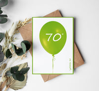 Einladung zum 70. Geburtstag: Ballon