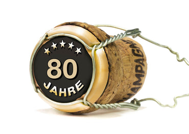 Einladung zum 80. Geburtstag: Bild von Champagner Korken