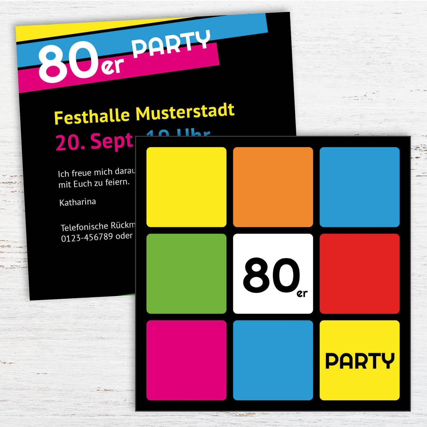 Einladung zur 80er Jahre Party Individuelle Einladung