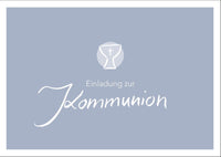 Einladung zur Kommunion: Kelch - Blau