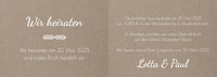 Einladungskarte zur Hochzeit: Rustikal mit Herzfoto Individuelle Einladung