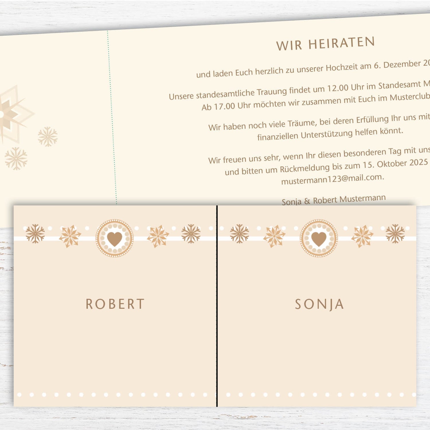 Hochzeit Kollektion Winterhochzeit