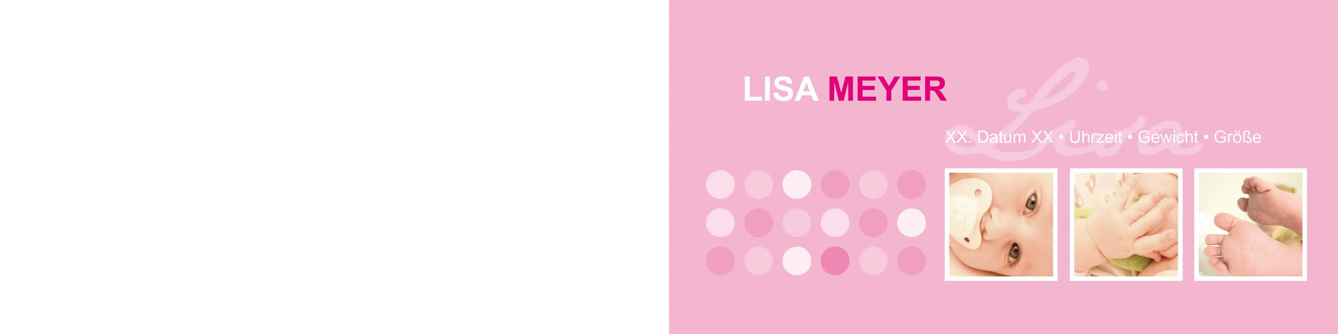 Geburtskarte: Schön, dass Du da bist - rosa Individuelle Einladung