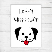 Geburtstagskarte: Happy Wuffday - Individuelle Einladung