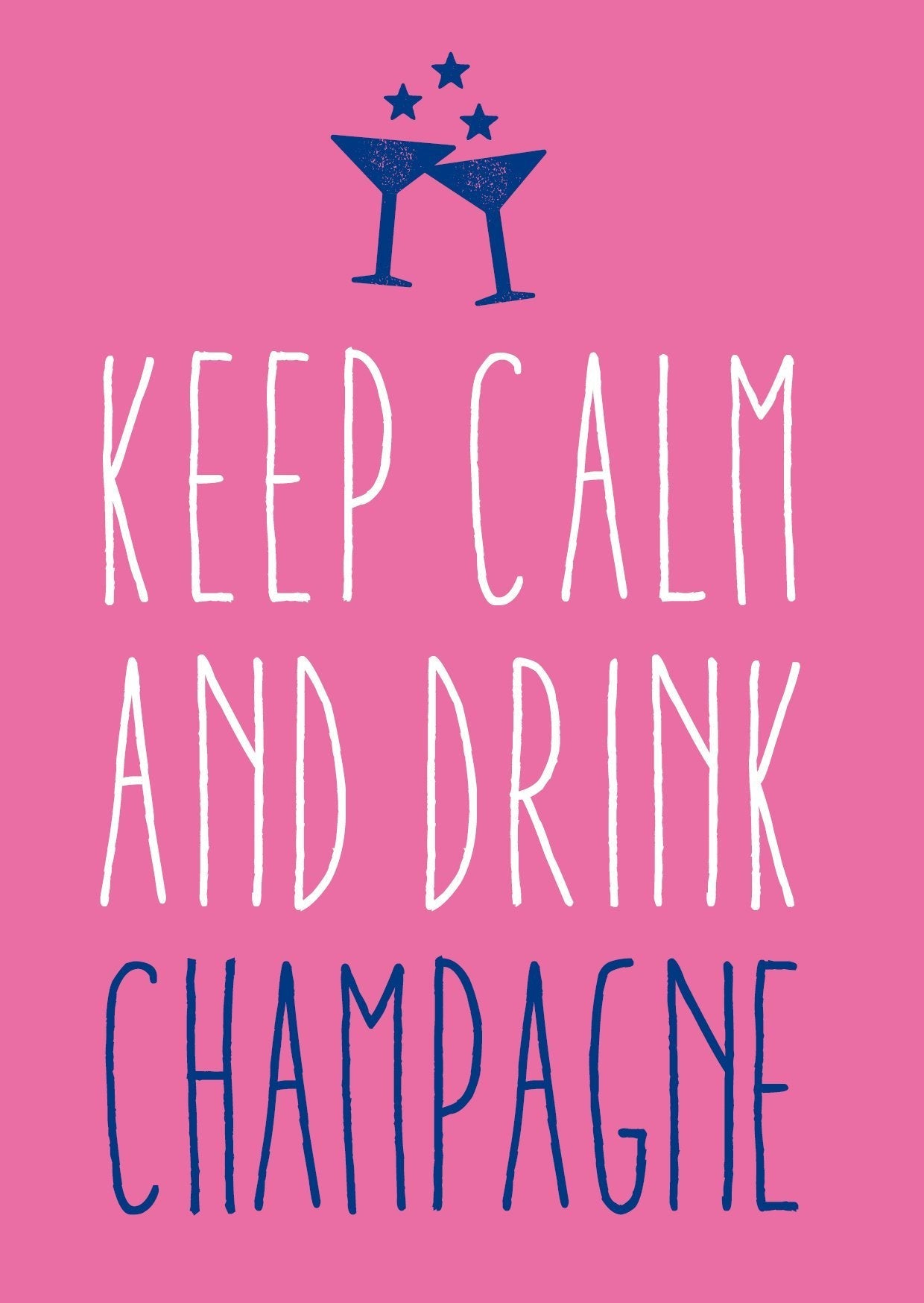 Grußkarten: Drink Champagne - Individuelle Einladung