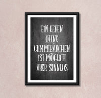 Kunstdruck Poster "GUMMIBÄRCHEN" - Individuelle Einladung