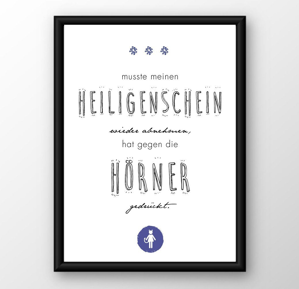 Kunstdruck Poster "HEILIGENSCHEIN" - Individuelle Einladung