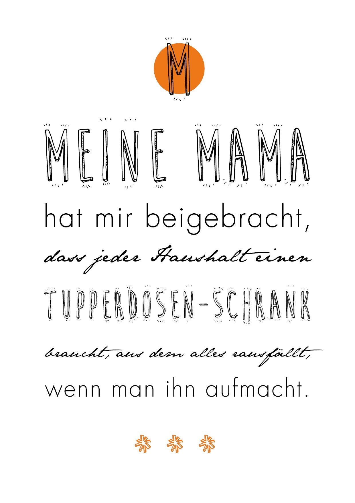 Kunstdruck Poster "MEINE MAMA" - Individuelle Einladung