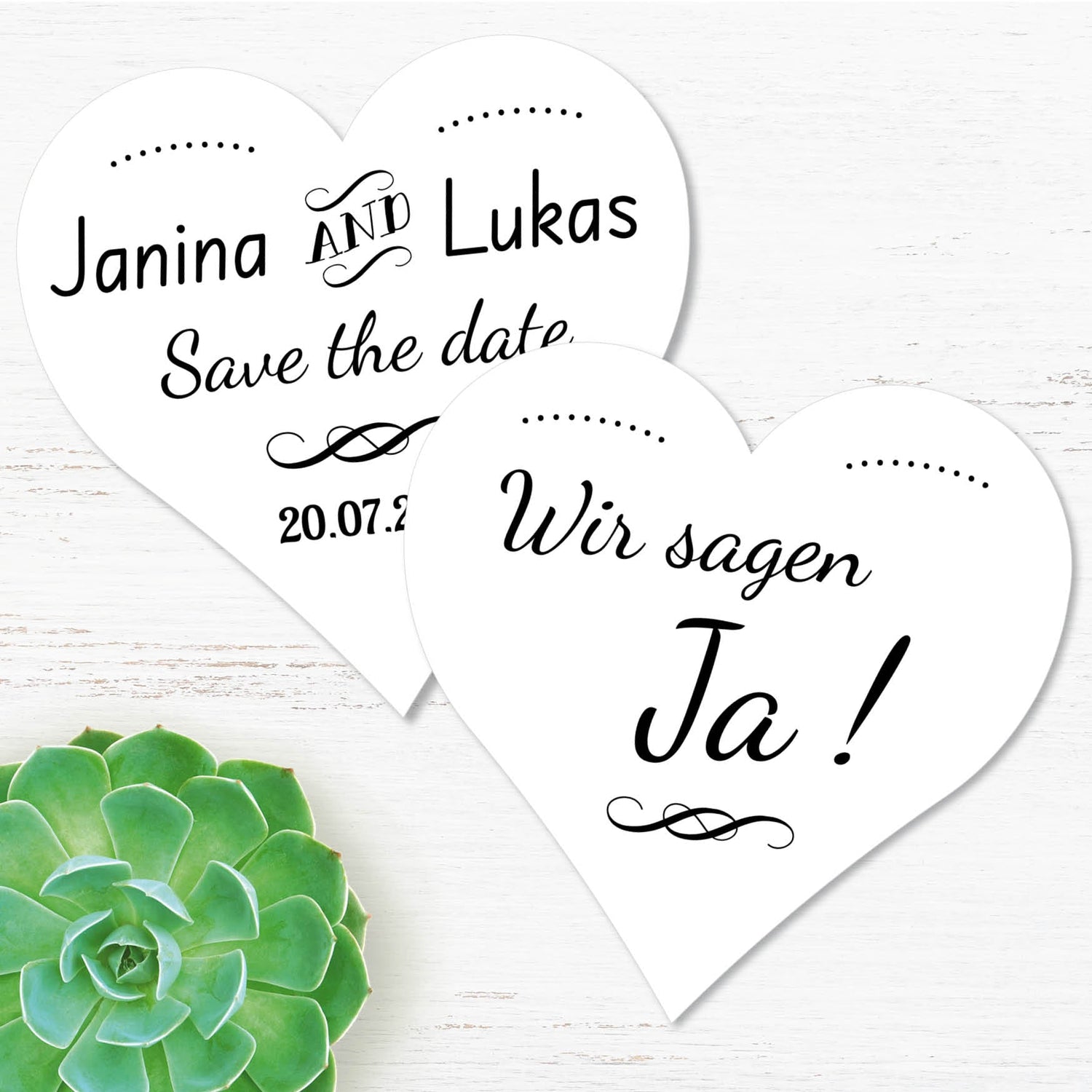 Hochzeit Kollektion Bierdeckel Herzform weiß