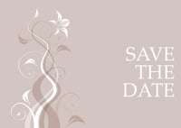 Save the Date Karten: Braun floral