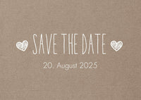 Save the Date Karten: Rustikal mit Herz