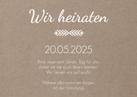 Save the Date Karten: Rustikal mit Herzfoto