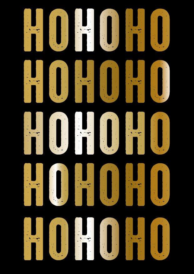 Weihnachts - Postkarte: Ho Ho Ho..... - Individuelle Einladung