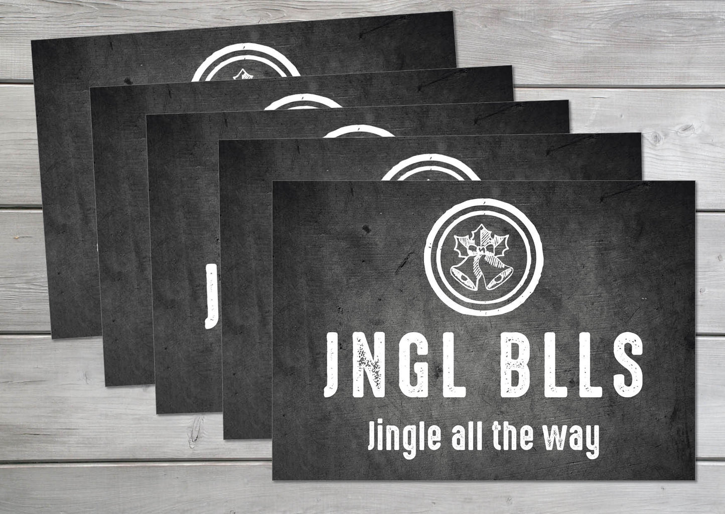 Weihnachts - Postkarte: Jingle Bells - Individuelle Einladung