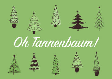 Weihnachts - Postkarte: Oh Tannenbaum! - Individuelle Einladung